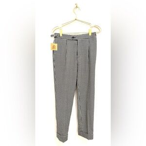 Suitsupply women’s houndstooth Brescia black white trousers size 28